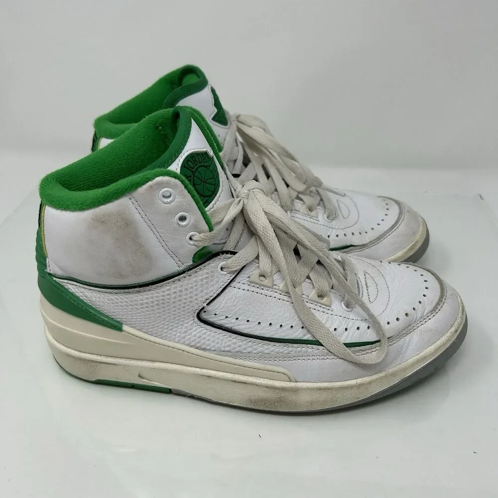 Jordan 2 Retro Lucky Green GS DQ8562 103 White Mens Size 6Y